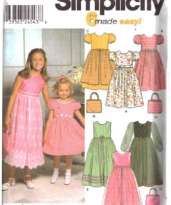 Simplicity 9497 Girl's Dress, Petticoat, Purse Size: K5 7-14 Uncut Sewing Pattern