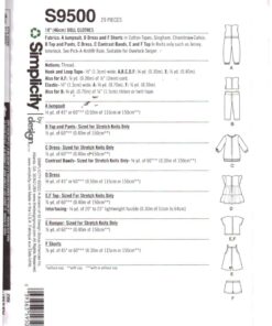 Simplicity S9500 Doll Clothes Size: 18" Uncut Sewing Pattern - Image 2