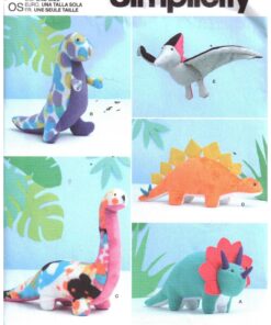 Simplicity S9585 Plush Dinosaurs Size: 14-20" Uncut Sewing Pattern