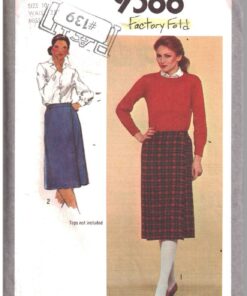 Simplicity 9588 Front Wrap Skirt Size: 10 Waist 25" Uncut Sewing Pattern