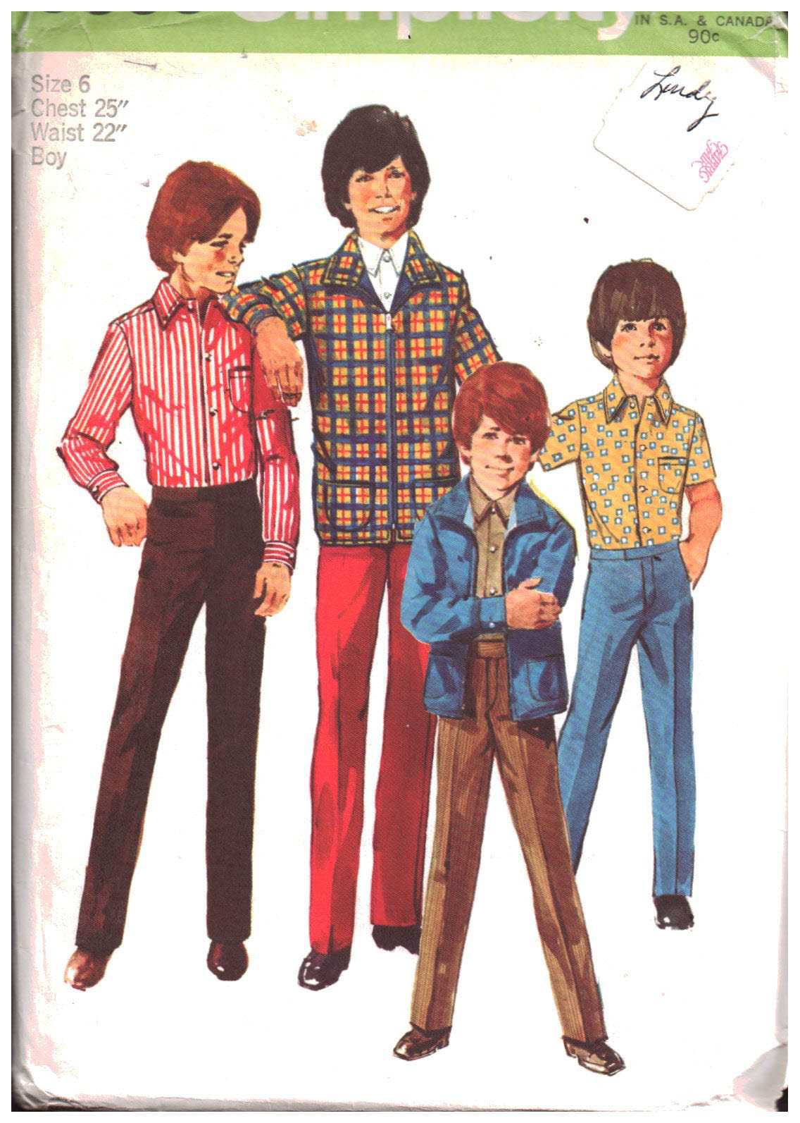 Simplicity 9595 Boy's Jacket, Shirt, Pants Size: 6 Chest 25" Uncut Sewing Pattern