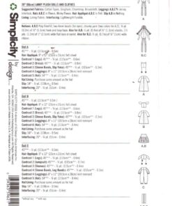 Alternative view of Simplicity S9621 Lanky Plush Dolls, Clothes Size: 26" Uncut Sewing Pattern