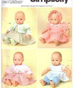 Simplicity S9660 Baby Doll Clothes Size: 15" Uncut Sewing Pattern