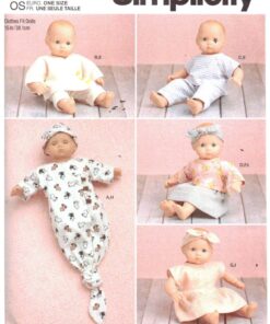 Simplicity S9727 Baby Doll Clothes Size: 15" Uncut Sewing Pattern