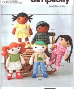 Simplicity S9770 Stuffed Dolls, Clothes Size: 14.5" Uncut Sewing Pattern