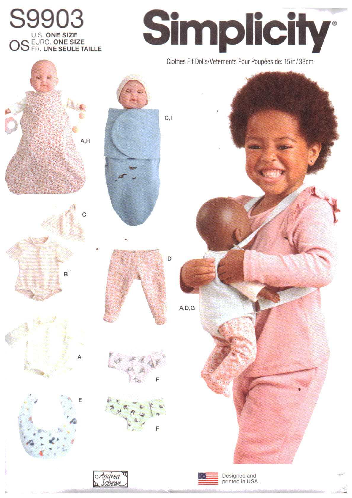 Simplicity S9903 Doll Clothes & Accessories Size: 18" Uncut Sewing Pattern