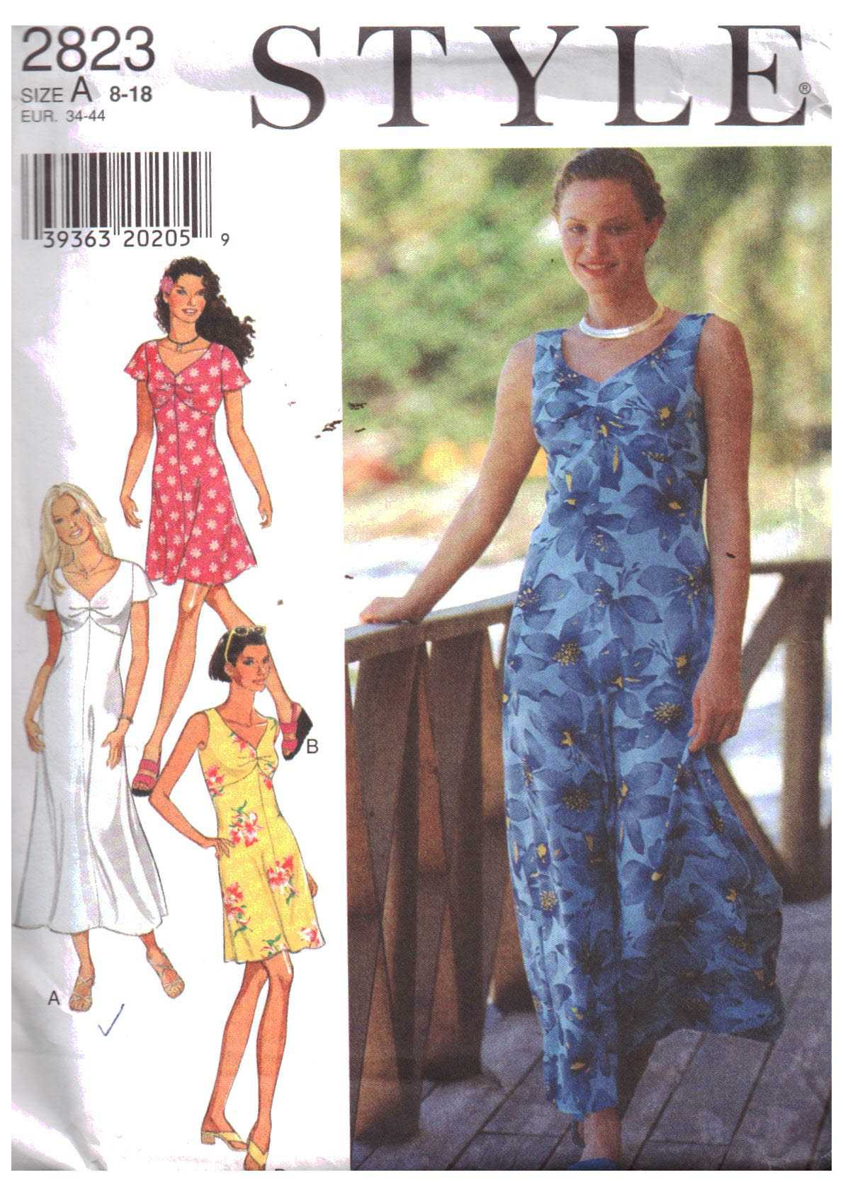 Style 2823 Dress Size: A 8-18 Uncut Sewing Pattern