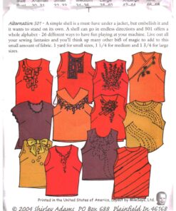 The Sewing Connection 501 Surface Embellishment for 500 Size: One Uncut Sewing Pattern - Image 2