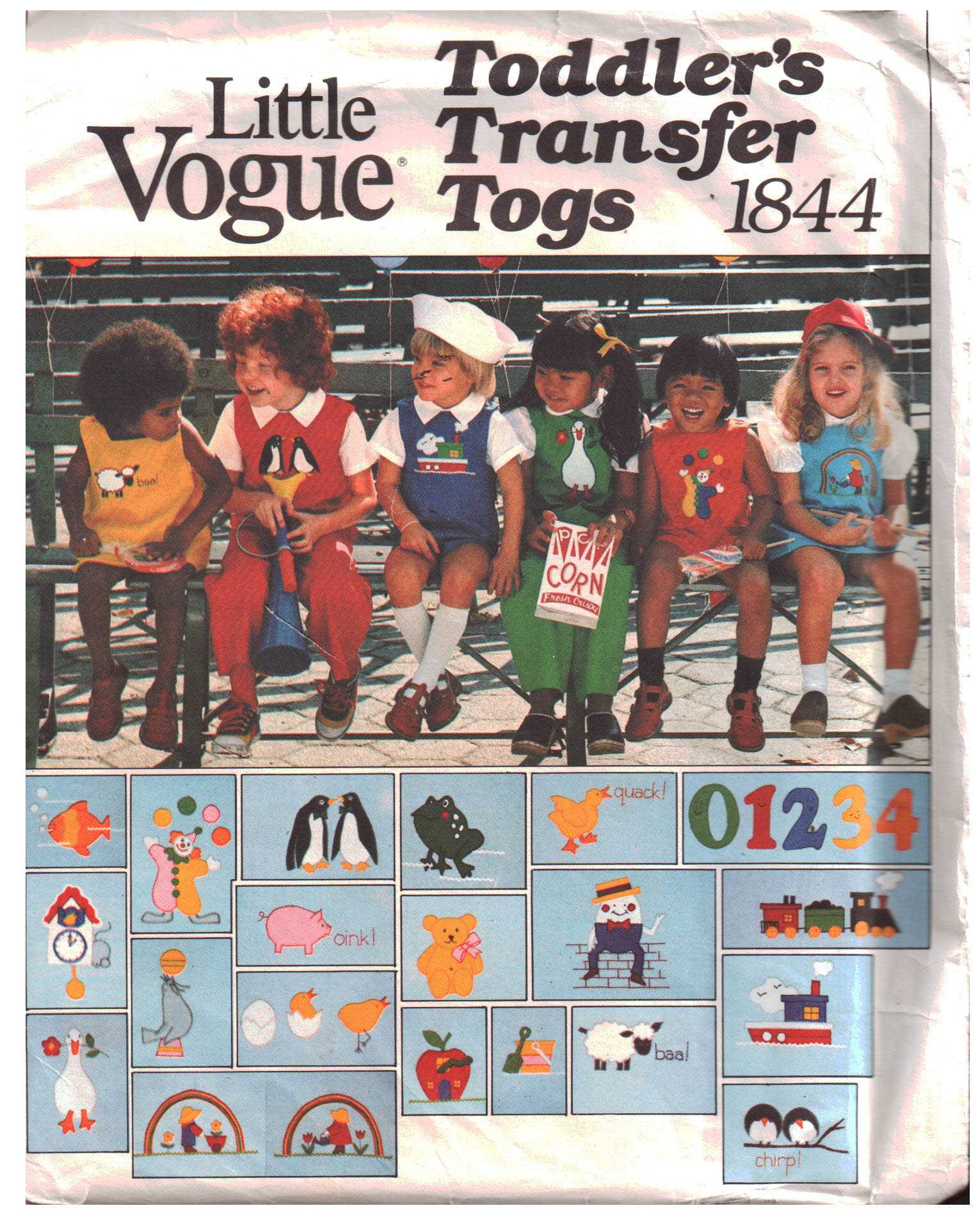 Vogue 1844 Toddler's Jumper, Jumpsuit, Bloomers, Blouse, Shirt Size: 1-2-3-4 Uncut Sewing Pattern