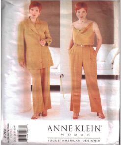 Vogue 2281 Suit - Jacket, Pants, Top by Anne Klein Size: 26W-28W-30W Uncut Sewing Pattern