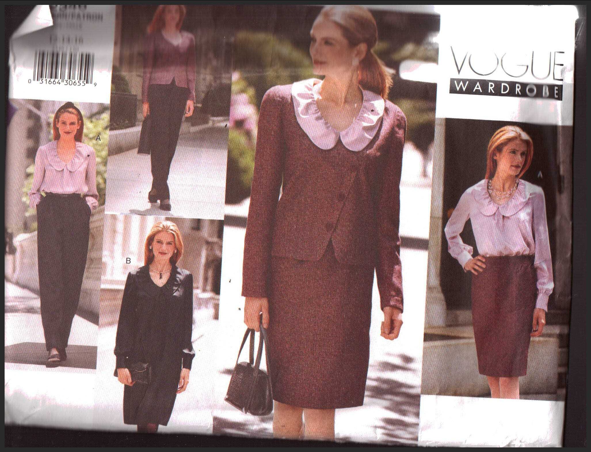 Vogue 2346 Suit - Jacket, Dress, Top, Skirt, Pants Size: 12-14-16 Uncut Sewing Pattern
