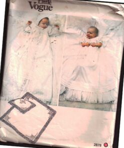 Vogue 2878 Infant's Dress, Coat, Bonnet, Pillow, Sham with embrodery transfers Size: One Used Sewing Pattern