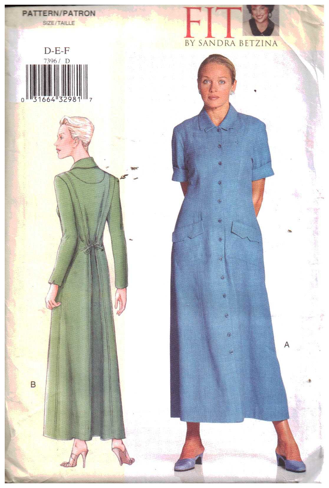 Vogue 7396 Dress Size: D-E-F Uncut Sewing Pattern