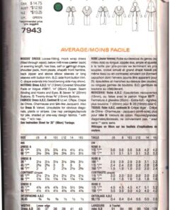 Alternative view of Vogue 7943 Dress Size: 6-8-10 Uncut Sewing Pattern
