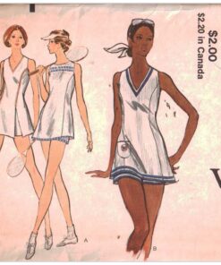 Vogue 8257 Tennis Dress, Shorts Size: 12 Uncut Sewing Pattern