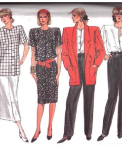 Vogue 9823 Jacket, Skirt, Pants, Dress, Blouse Size: 8-10-12 Uncut Sewing Pattern