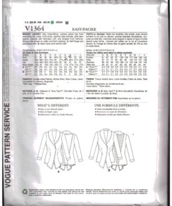 Vogue V1364 Jacket by Sandra Betzina Size: OSZ Uncut Sewing Pattern - Image 2