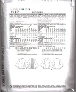 Vogue V1443 Blouse by Sandra Betzina Size: OSZ Uncut Sewing Pattern - Image 2