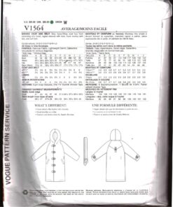 Vogue V1564 Coat by Sandra Betzina Size: OSZ Uncut Sewing Pattern - Image 2