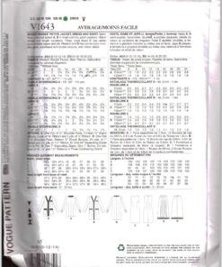 Vogue V1643 Jacket, Dress, Skirt Size: A5 6-8-10-12-14 Uncut Sewing Pattern - Image 2