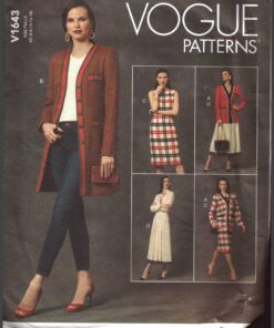 Vogue V1643 Jacket, Dress, Skirt Size: A5 6-8-10-12-14 Uncut Sewing Pattern