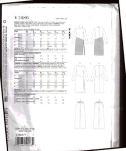 Vogue V1686 Tunic, Pants Size: Y XS 94-6) S 98-10) M 912-14) Uncut Sewing Pattern - Image 2