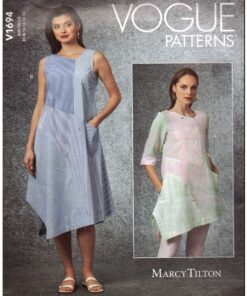 Vogue V1694 Tunic, Dress by Marcy Tilton Size: B5 8-10-12-14-16 Uncut Sewing Pattern