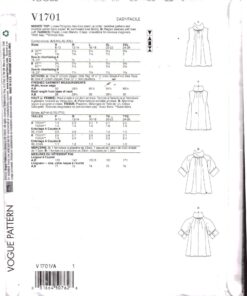 Vogue V1701 Top A S-M-L-XL-XXL Uncut Sewing Pattern - Image 2