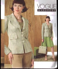 Vogue V2865 Suit Jacket, Top, Dress, Skirt, Pants Size: D 12-14-16 Uncut Sewing Pattern