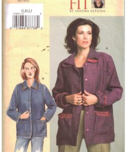 Vogue V7855 Jacket by Sandra Betzina Size: G-H-I-L Uncut Sewing Pattern