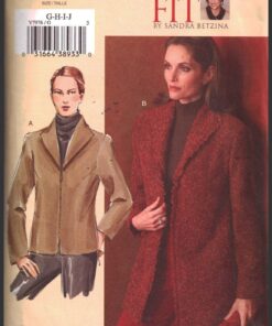 Vogue V7976 Jacket by Sandra Betzina Size: G-H-I-J Uncut Sewing Pattern