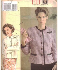 Vogue V8043 Jacket by Sandra Betzina Size: D Uncut Sewing Pattern