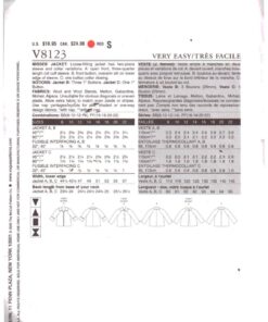 Vogue V8123 Jacket Size: BB 8-10-12-14 Uncut Sewing Pattern - Image 2