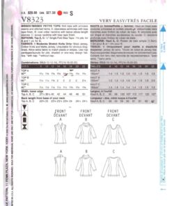 Alternative view of Vogue V8323 Tops Size: BB 8-10-12-14 Uncut Sewing Pattern