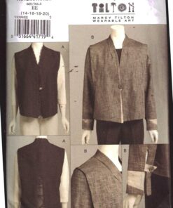 Vogue V8399 Vest, Jacket by Marcy Tilton Size: EE 14-16-18-20 Uncut Sewing Pattern
