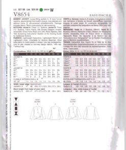Alternative view of Vogue V8654 Jacket by Katherine Tilton Size: FF 16-18-20-22 Uncut Sewing Pattern
