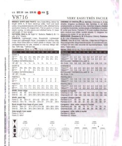 Alternative view of Vogue V8716 Shirt, Pants Size: F5 16-18-20-22-24 Uncut Sewing Pattern
