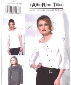 Vogue V8834 Top by Katherine Tilton Size: C5 10-12-14-16-18 Uncut Sewing Pattern