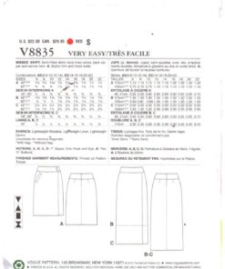 Alternative view of Vogue V8835 Skirt Size: A5 6-8-10-12-14 Uncut Sewing Pattern
