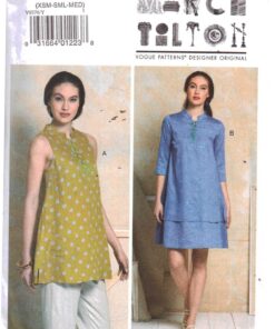 Vogue V9376 Tunic, Dress by Marcy Tilton Size: Y XS-S-M Uncut Sewing Pattern
